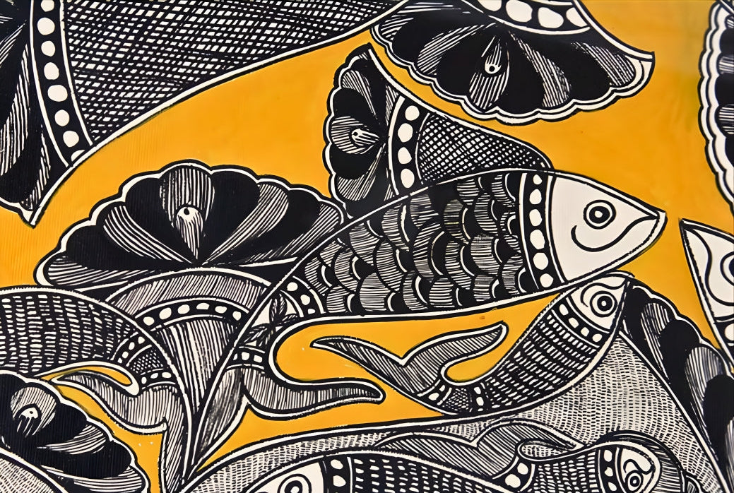 Ras of the Fish - Madhubani Painting