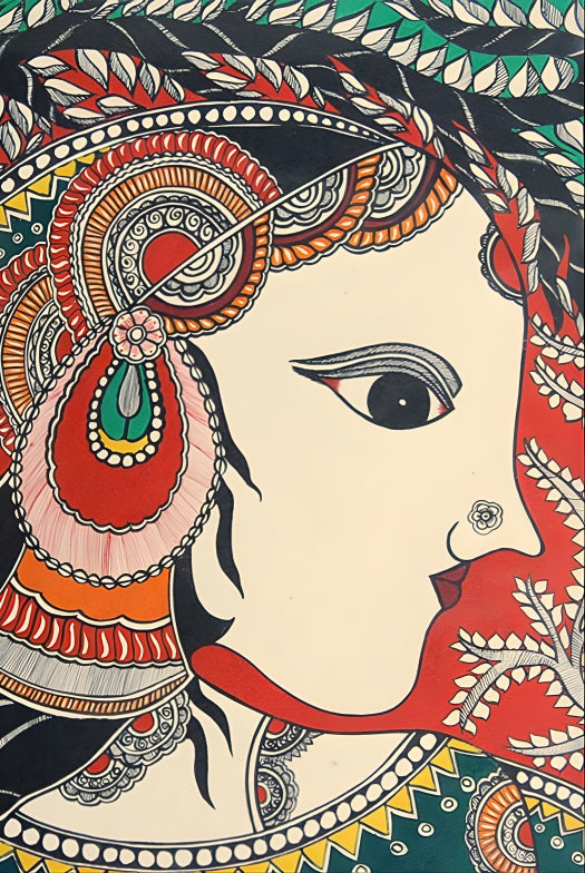 Seetha: Grace in Endurance - Madhubani Painting