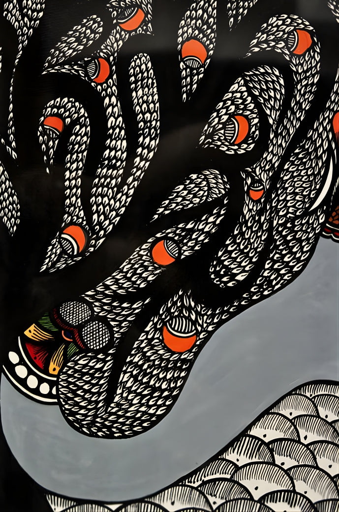 Elephant in Rhythm – Madhubani Painting