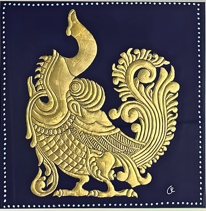 Yalli Pakshi - Mysore Painting (22KT Gold Leaf)