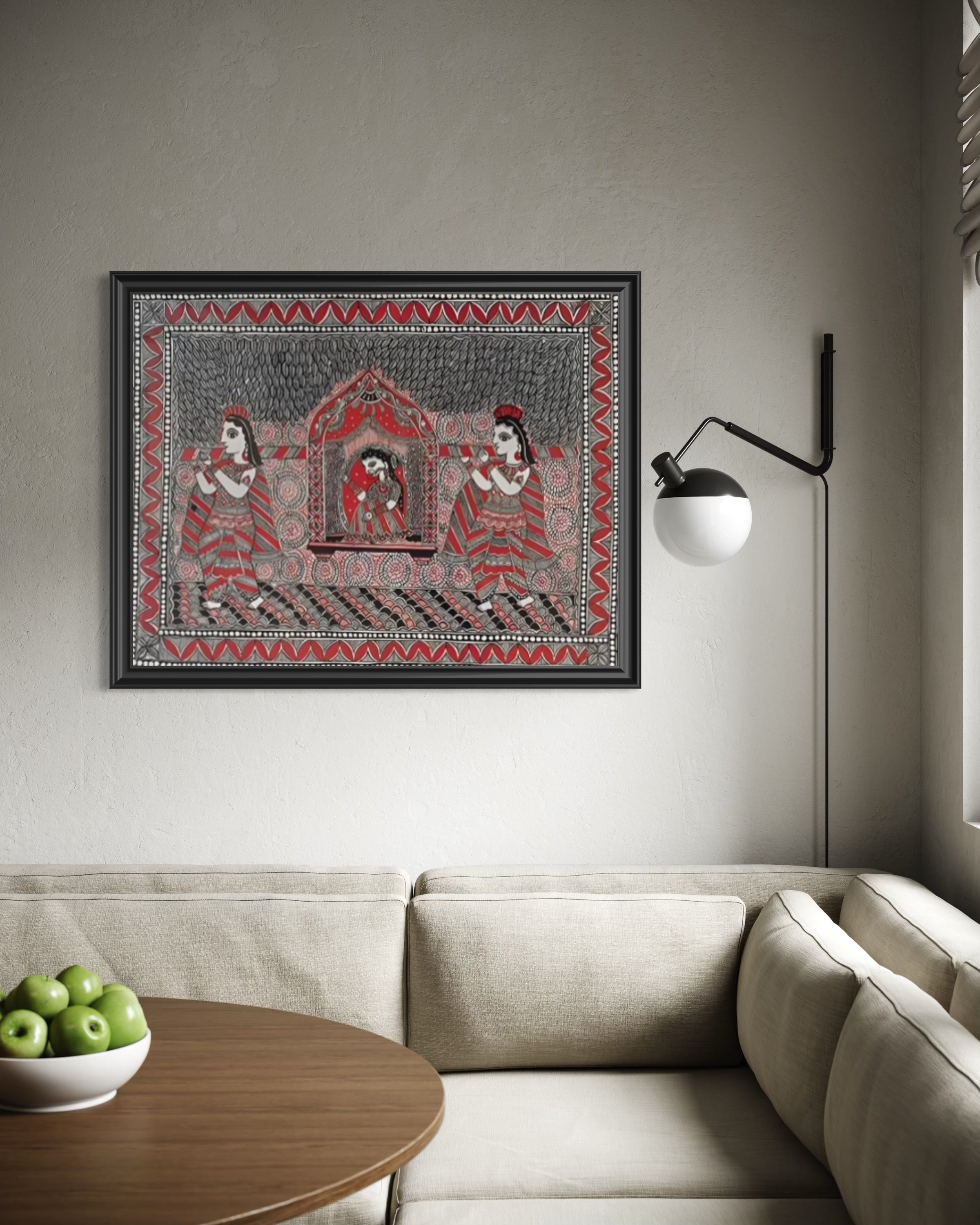 Sacred Journey: The Bridal Procession - Madhubani Painting