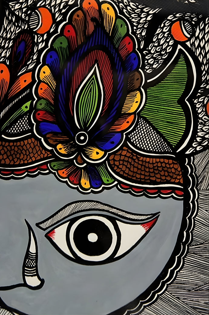 Elephant in Rhythm – Madhubani Painting