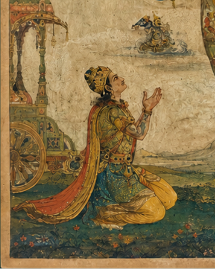'Virat' The Cosmic Form Revealed, Bhagavad Gita Chapter Eleven — Canvas Cloth Print