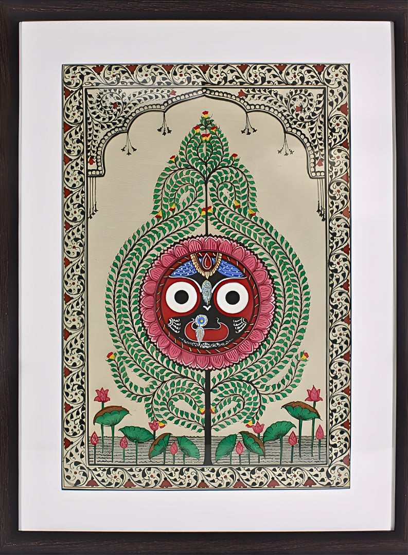 Sacred Continuum: Tree of Life Jagannatha – Orissa Pattachitra Painting