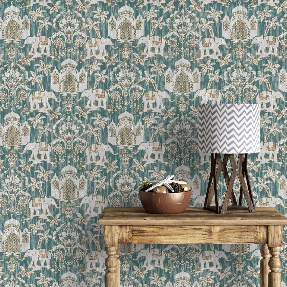 Walking majesty Hathi wallpaper - Customized traditional elephant wallpaper