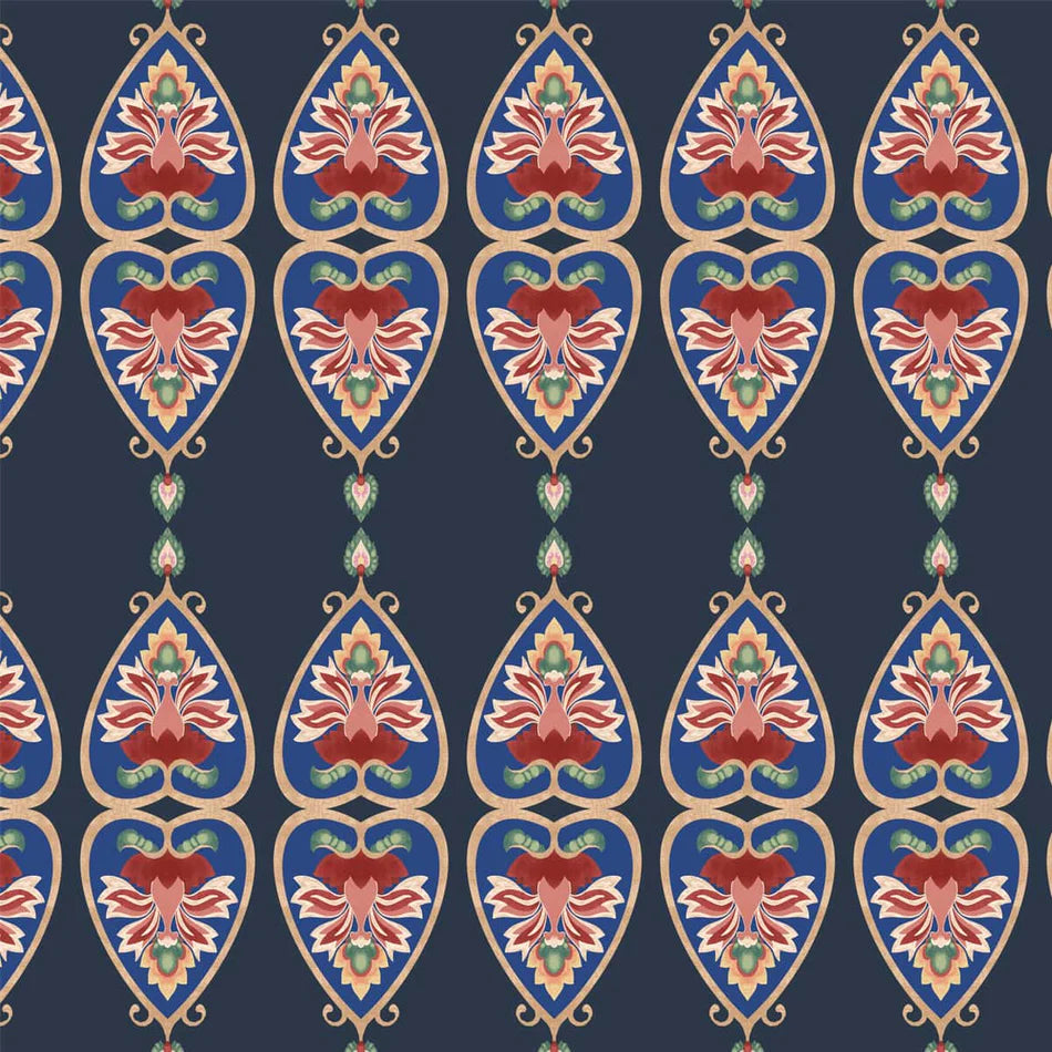 mystic stripes pardah wallpaper - Customized indian traditional patterned wallpaper buy now