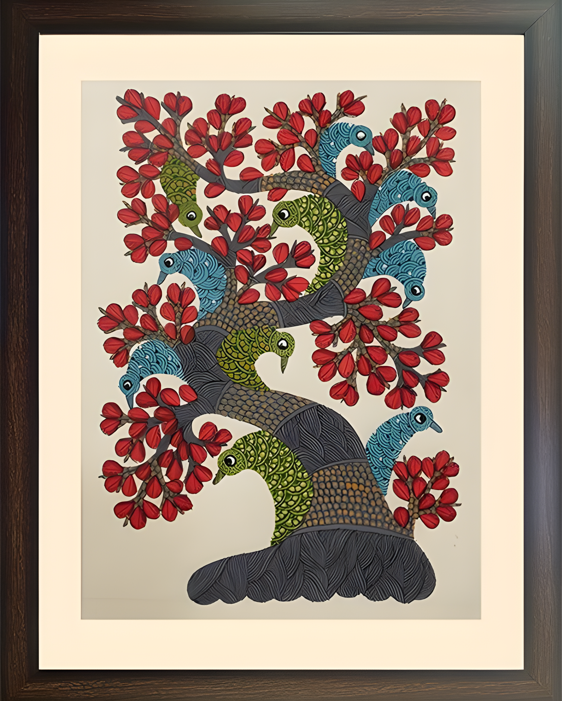 Rakta Vriksha - "Crimson Canopy" Gond Art