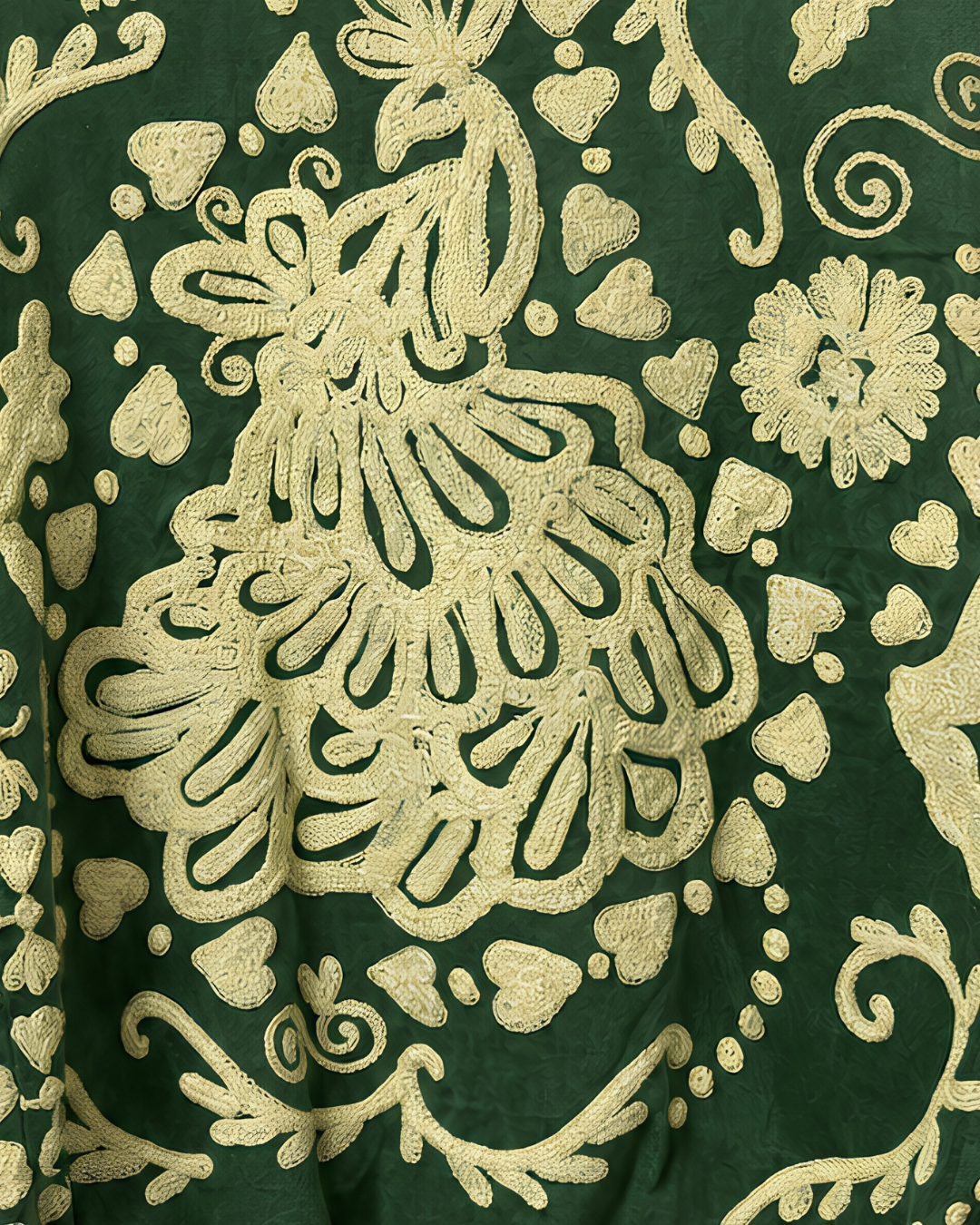 Dilruba Jacket (Unisex) – Emerald Green Ivory Embroidered Jacket