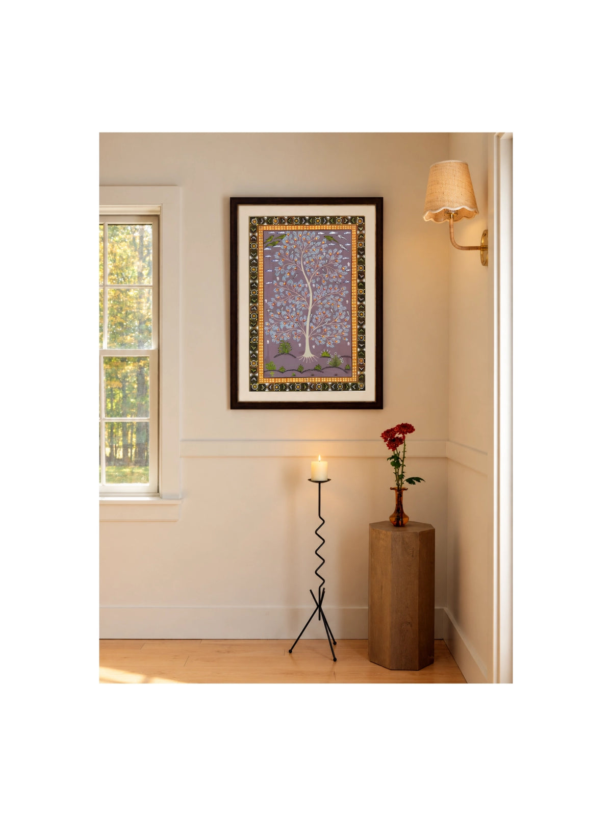 Handpainted – Tree of Life on Lilac