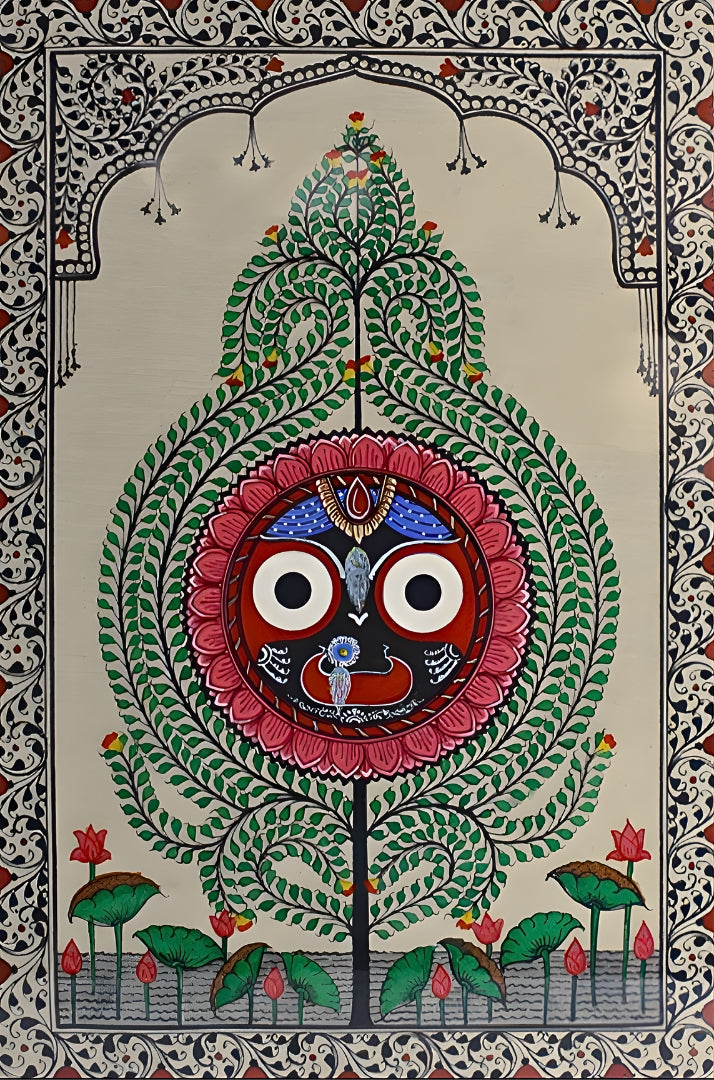 Sacred Continuum: Tree of Life Jagannatha – Orissa Pattachitra Painting