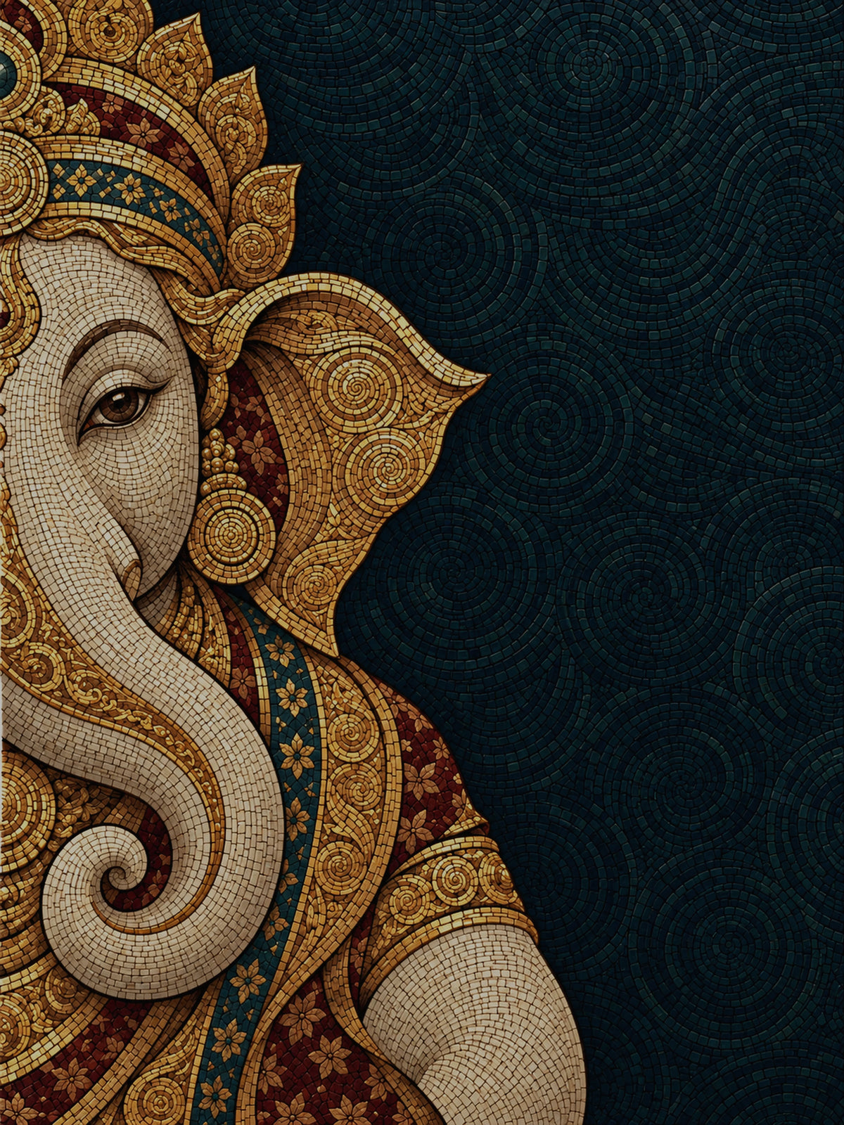 Art Print – Ganesha in Gold and Shadow