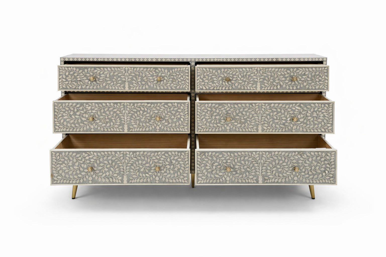 Ashvine Floral Bone Inlay Dresser