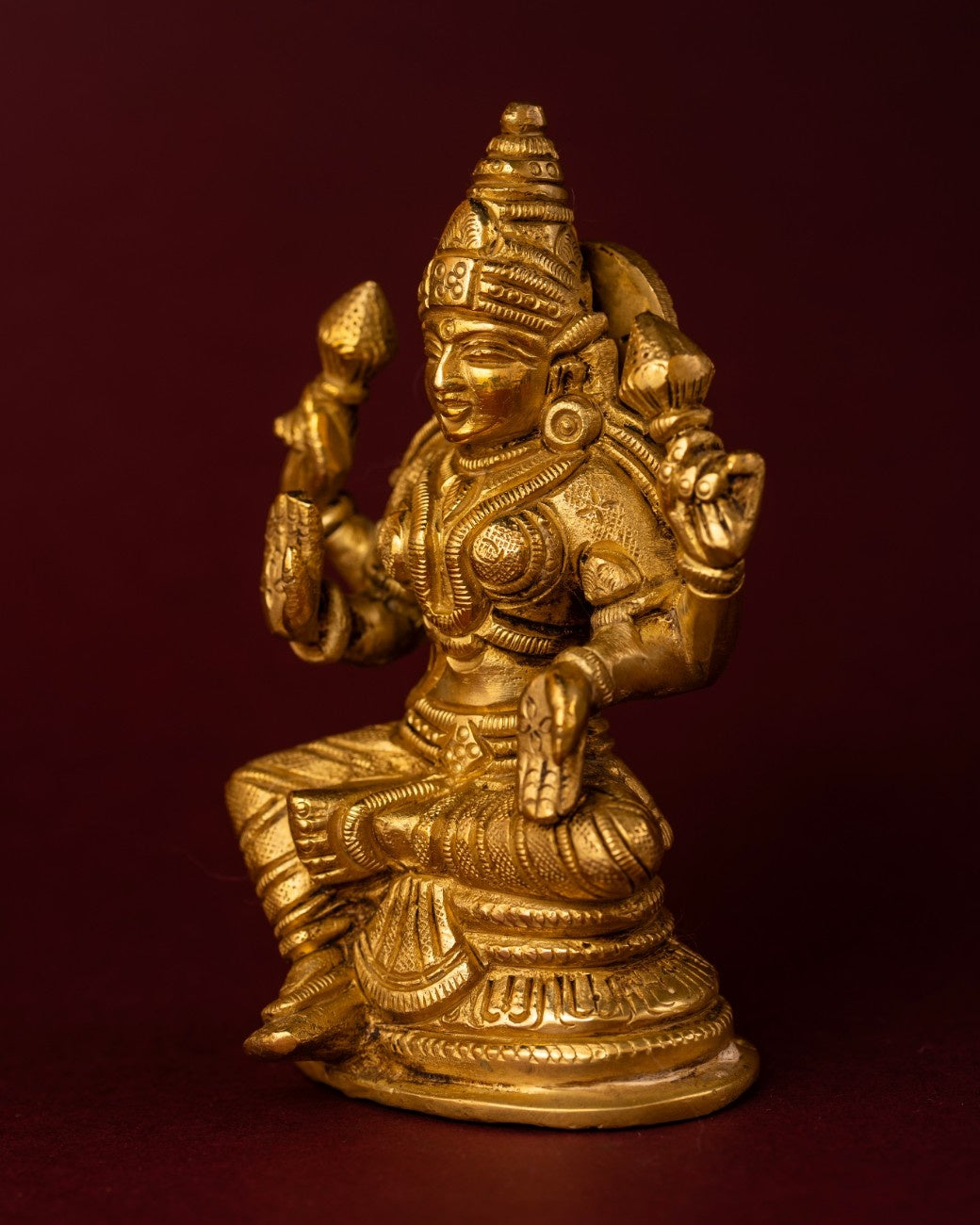 Seated Lakshmi In Brass