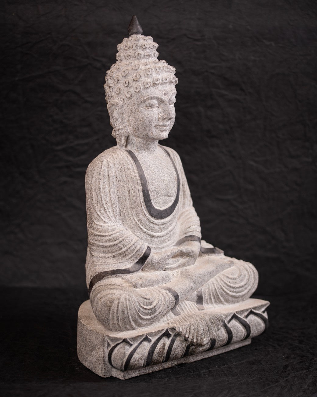 Meditating Buddha Statue in the Lotus Pose