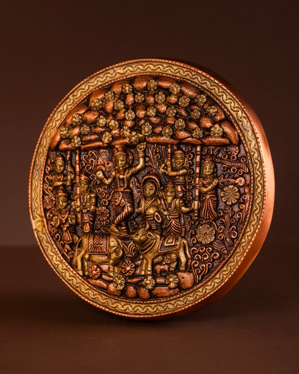 Decorative Brass and Copper Plaque