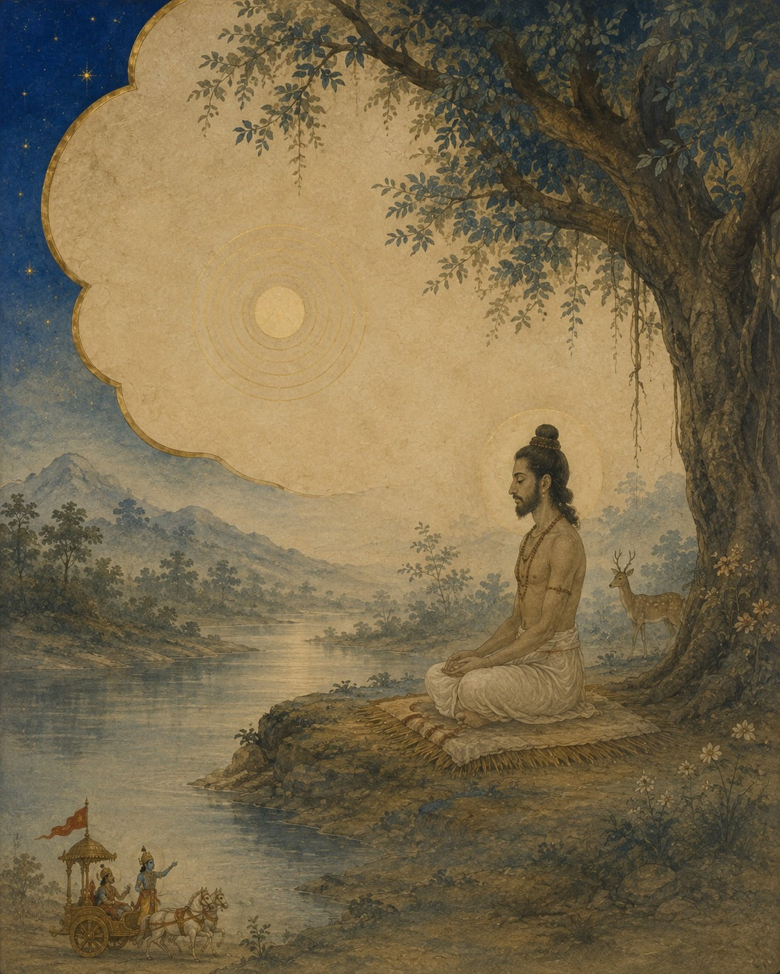 Ch. 6 'Dhyana' The Path of Meditation, Bhagavad Gita - Indian Epics Prints