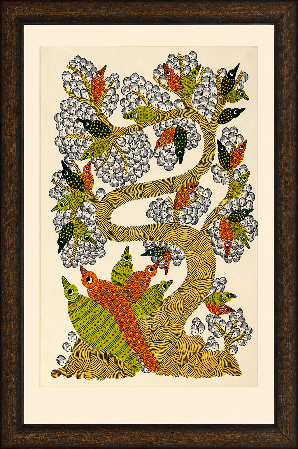 Tree of Melodic Wings – Gond Art