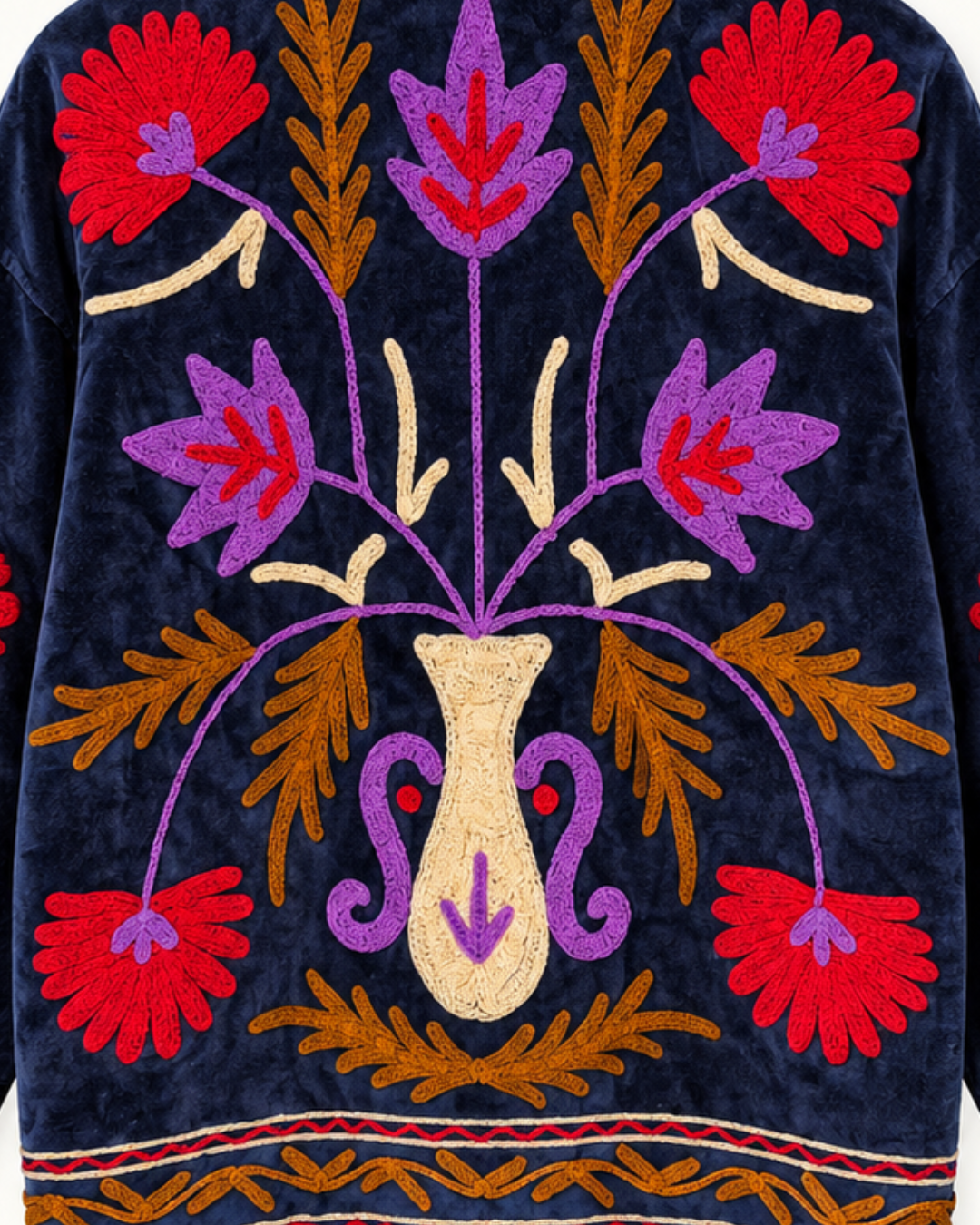 Gulbahar Jacket (Unisex) – Navy Multicolour Embroidered Jacket