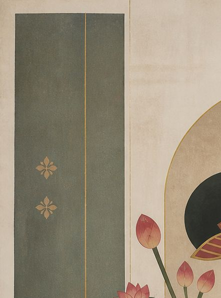 Handpainted – “Shrinathji in Earth Bloom”: Contemporary Heritage Painting