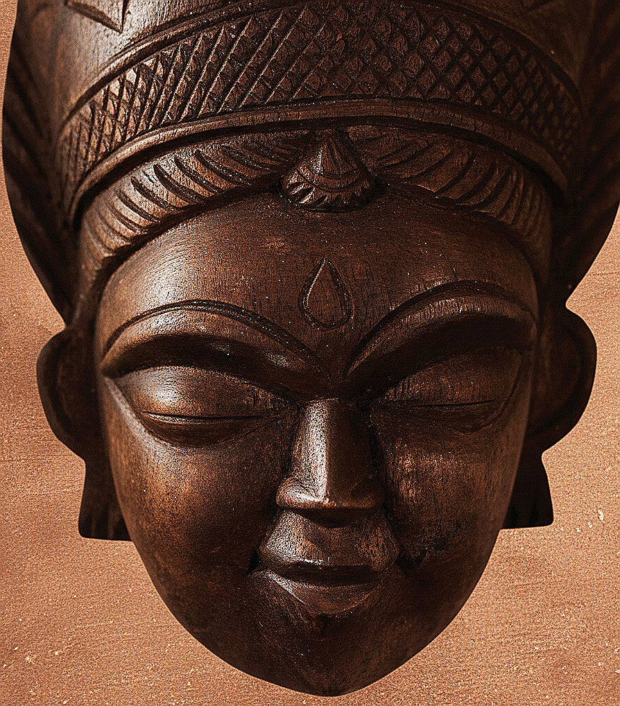 Kushmandi Wooden Mask Set – Fish Couple (Gomira Tradition, West Bengal)