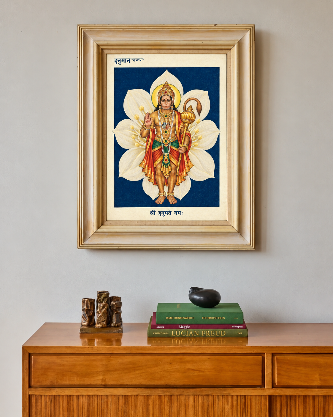 Art Print – “Ramadoota”: Lord Hanuman with Rama and Sita in His Heart