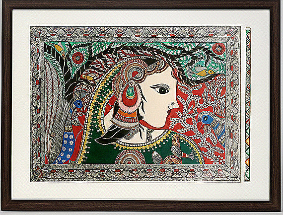 Seetha: Grace in Endurance - Madhubani Painting