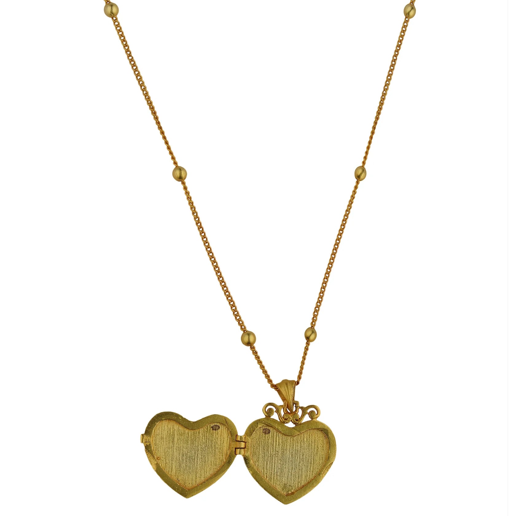 gold-plated polished heart photo locket necklace for women, sentimental keepsake jewelry for gifting and everyday wear
