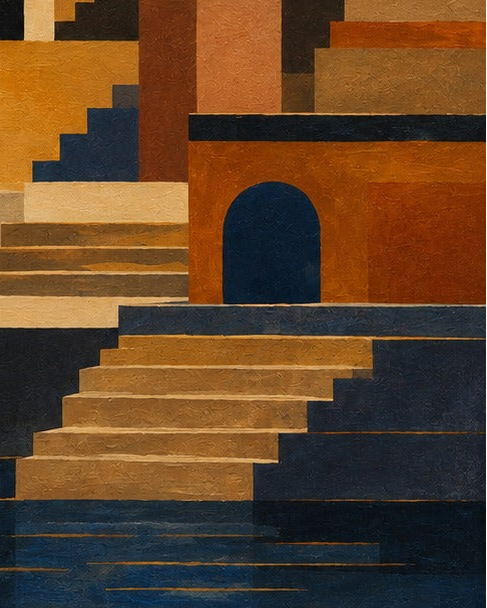 Indo-Bauhaus - “Kashi Rekha”: Abstraction of Varanasi Ghats