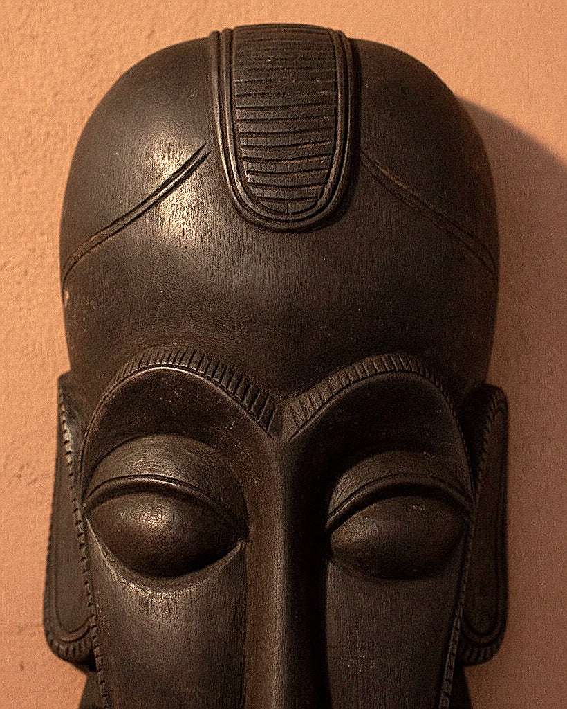 Regal Presence: Kushmandi Tribal King Wooden Mask