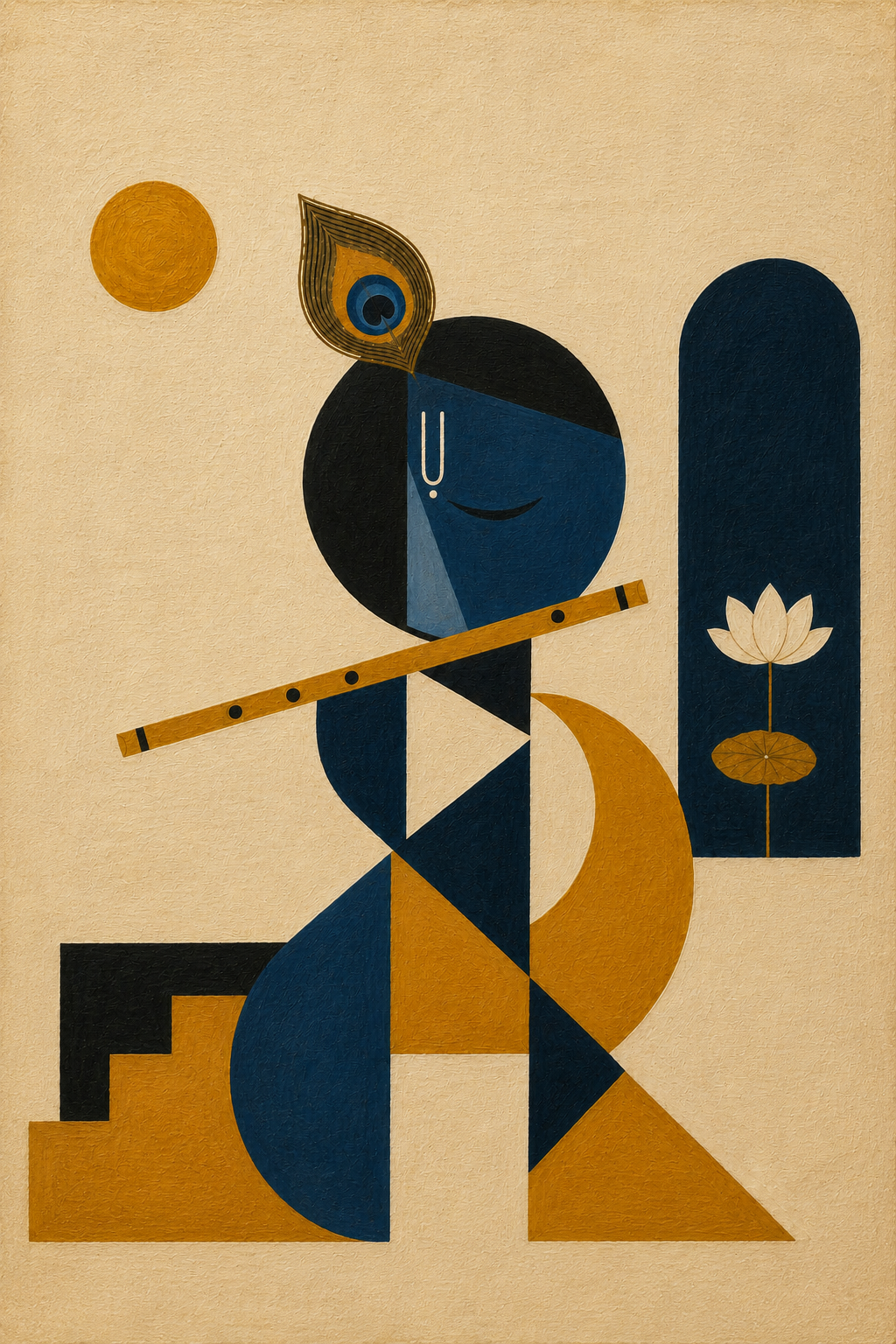 Indo-Bauhaus – “Murali Madhava”: Portrait of Lord Krishna