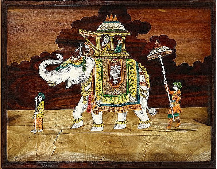 Mysore Rosewood Inlay – Ambari Procession