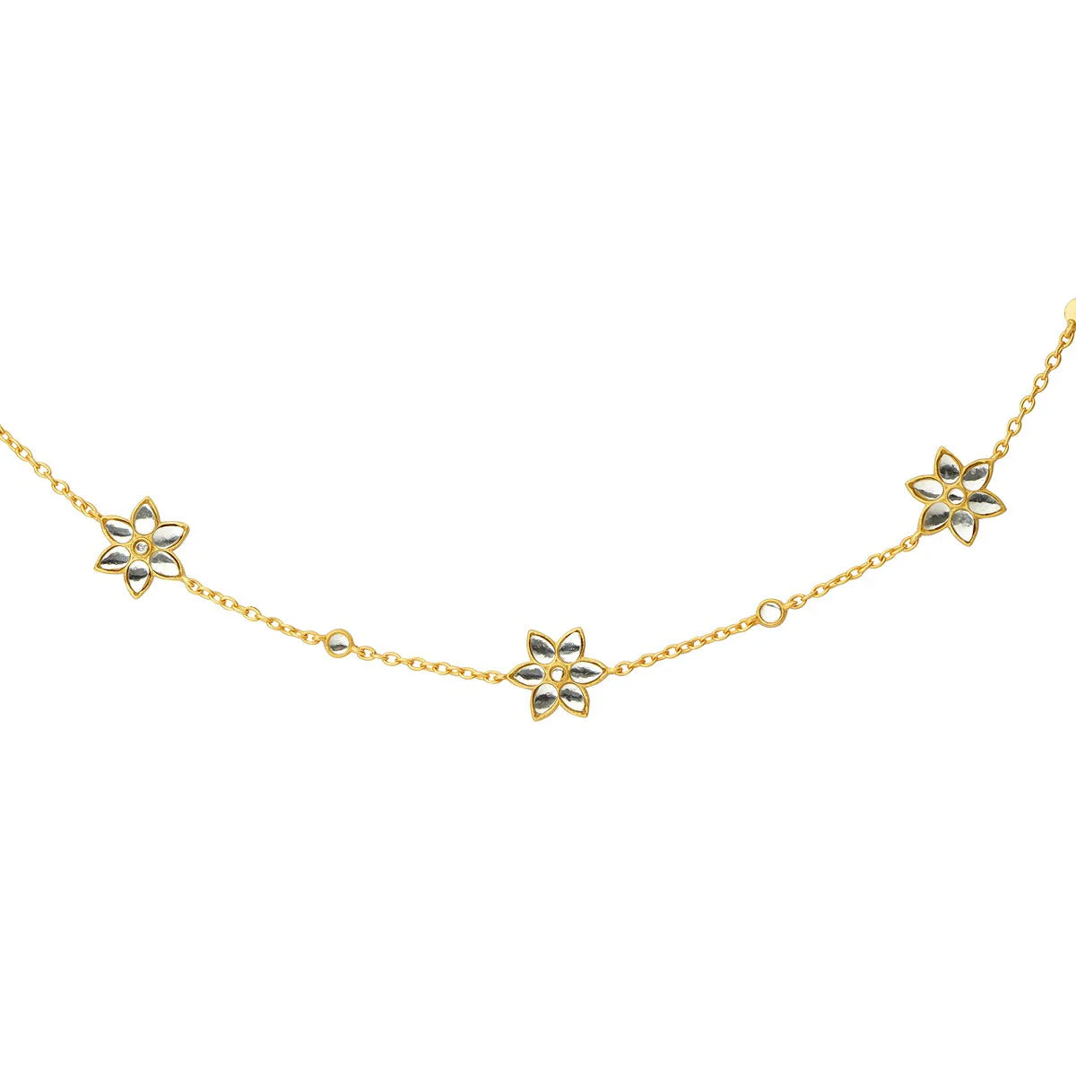 Phool Sitara Matha Patti with Mirror Polki