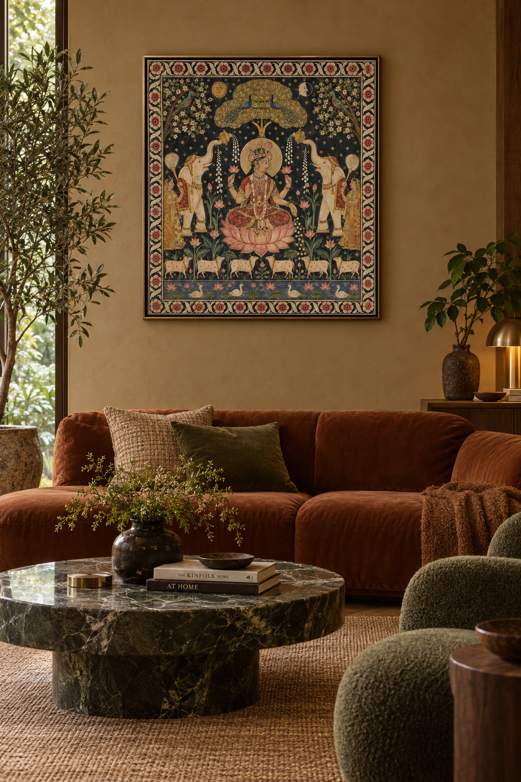 Art print - “Padmalakshmi”: Goddess Lakshmi in the Garden of Abundance Print