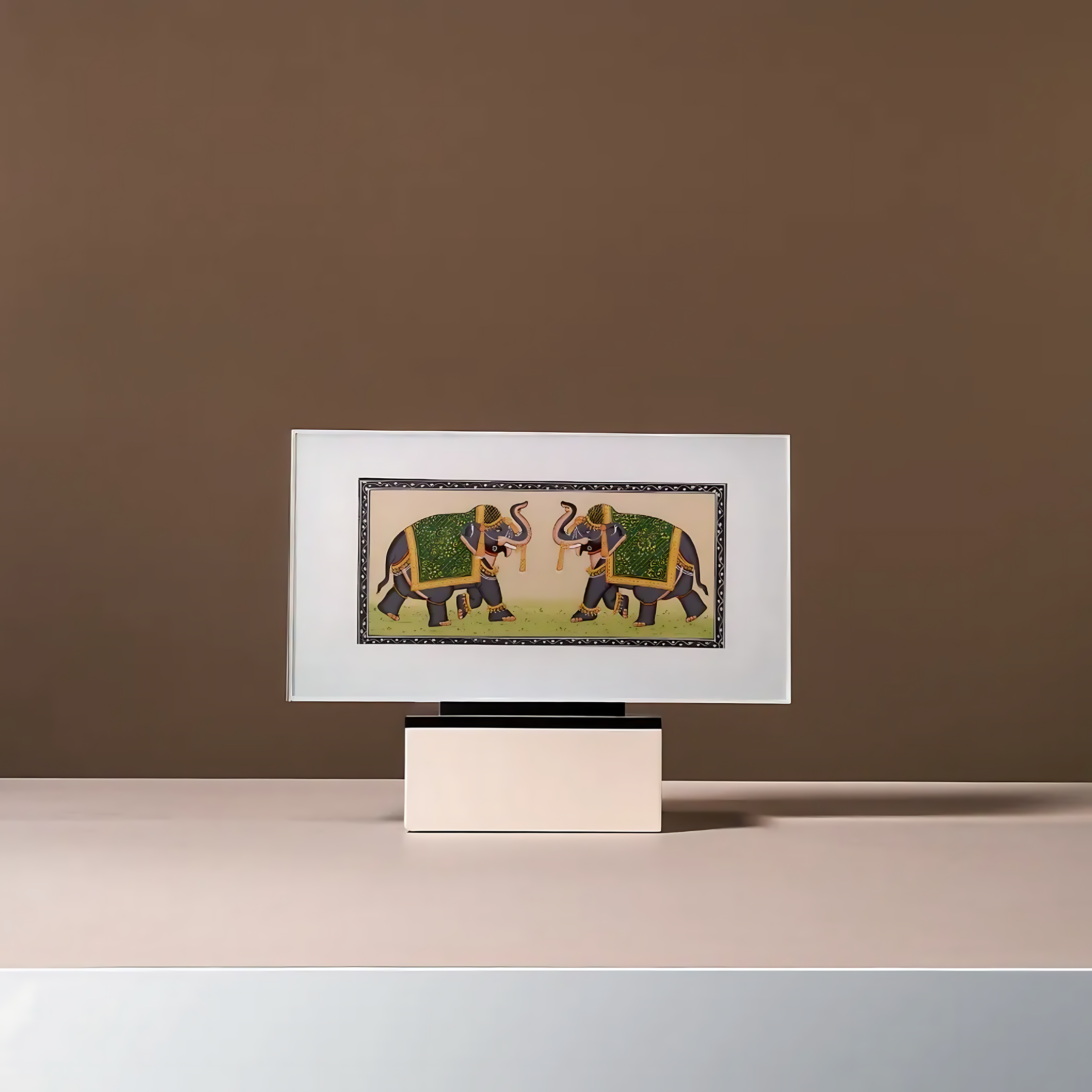 Green Victory Elephants Painting