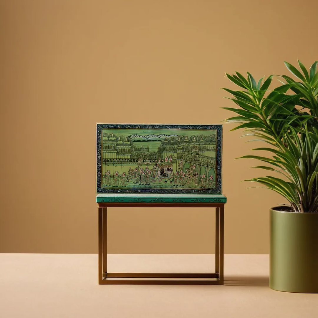 Green Army Procession Painting