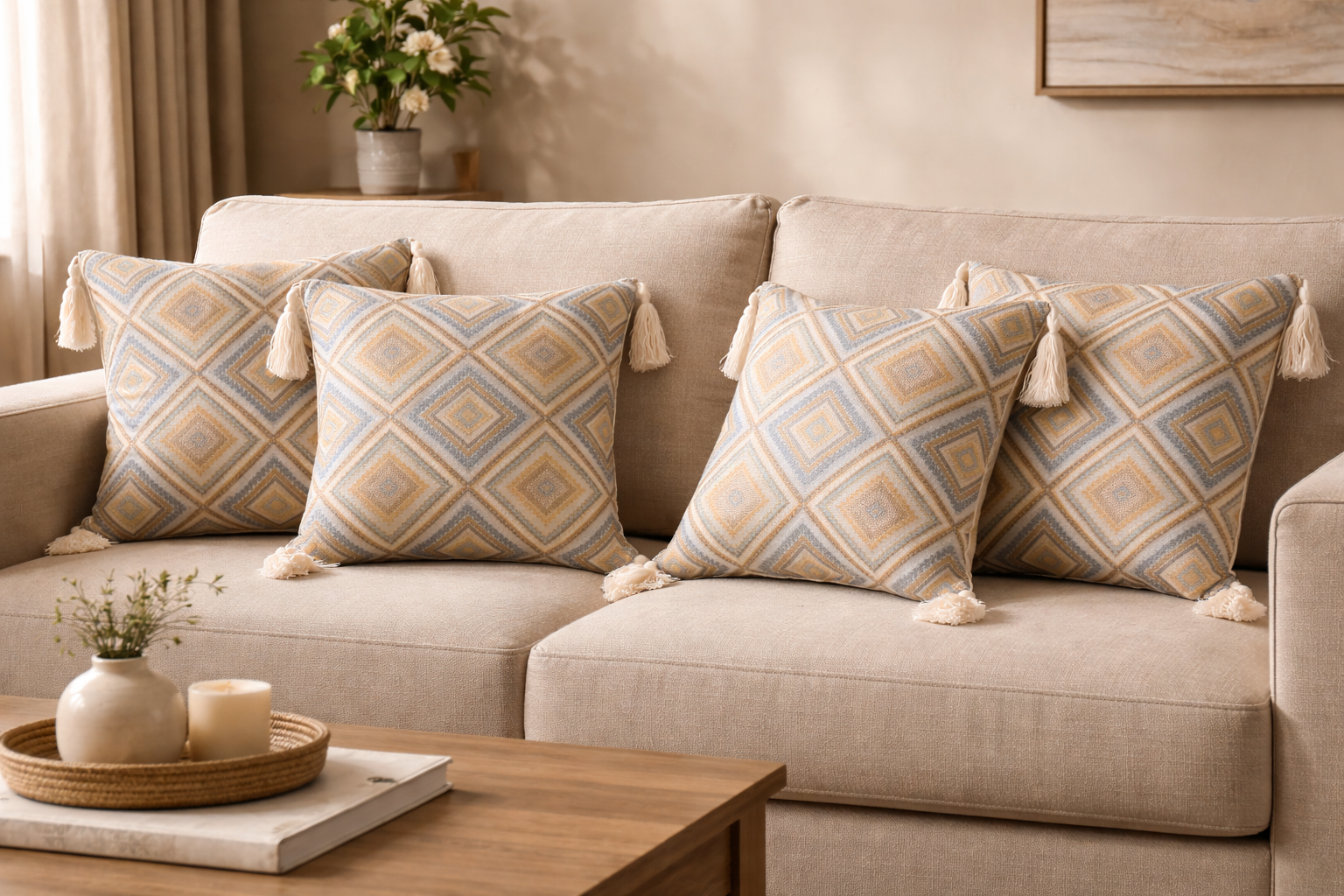 Quiet Geometry Cushion Covers - Set of Four