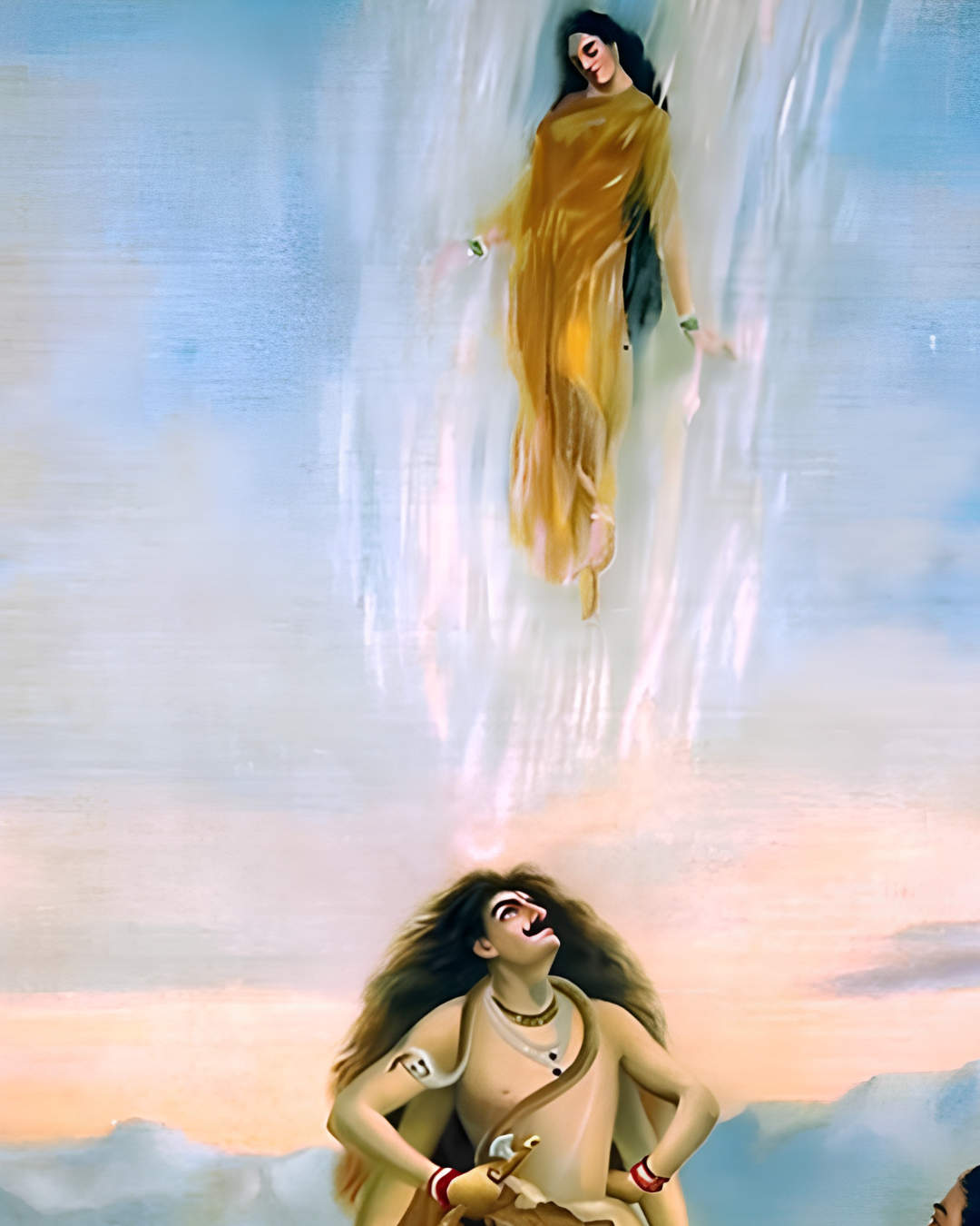 Raja Ravi Varma – "Ganga Avataran" (Descent of Ganga): The Celestial River's Journey to Earth