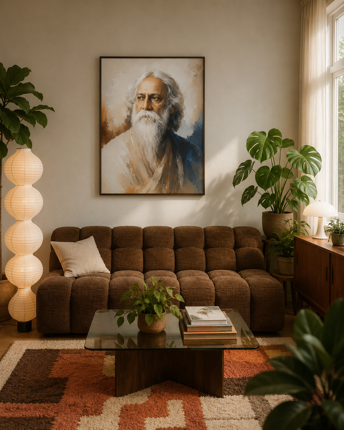 Handpainted – “Gurudev”: Rabindranath Tagore, Contemporary Heritage Painting