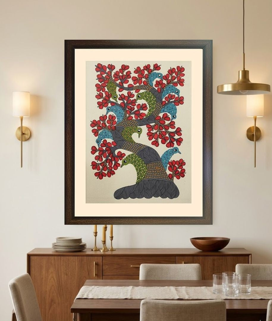Rakta Vriksha - "Crimson Canopy" Gond Art