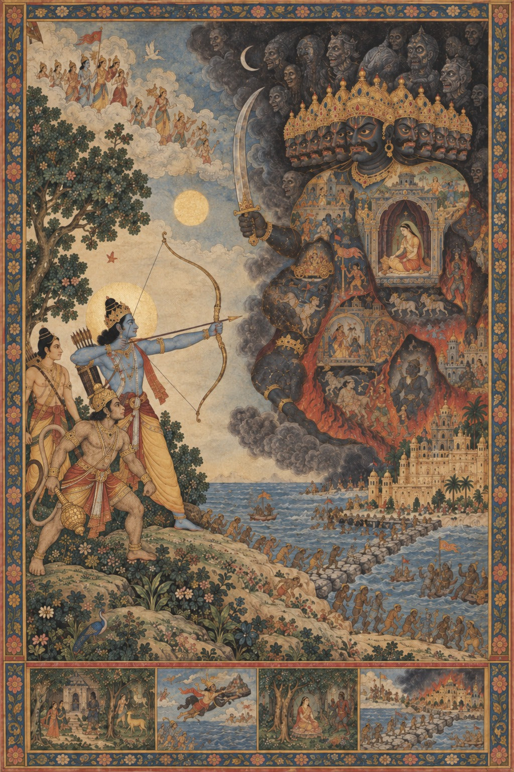 'Rama’s Triumph Over Ravana' - Indian Epics Prints
