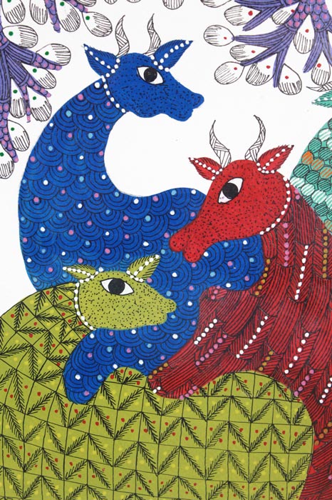 Rang Mriga Vana – "Forest of Chromatic Deer" Gond Art