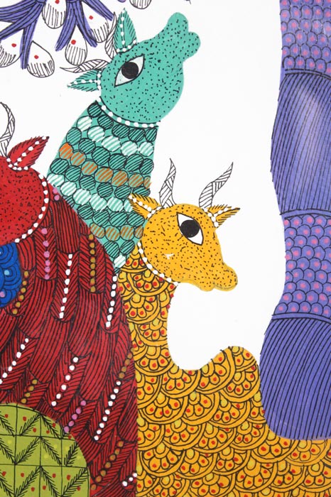 Rang Mriga Vana – "Forest of Chromatic Deer" Gond Art