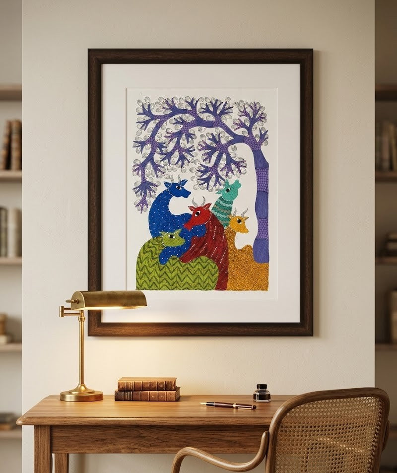 Rang Mriga Vana – "Forest of Chromatic Deer" Gond Art