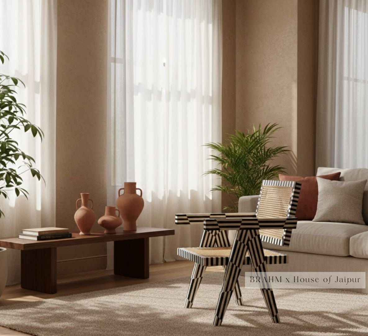 Raya Noir – The Inlay Cane Armchair