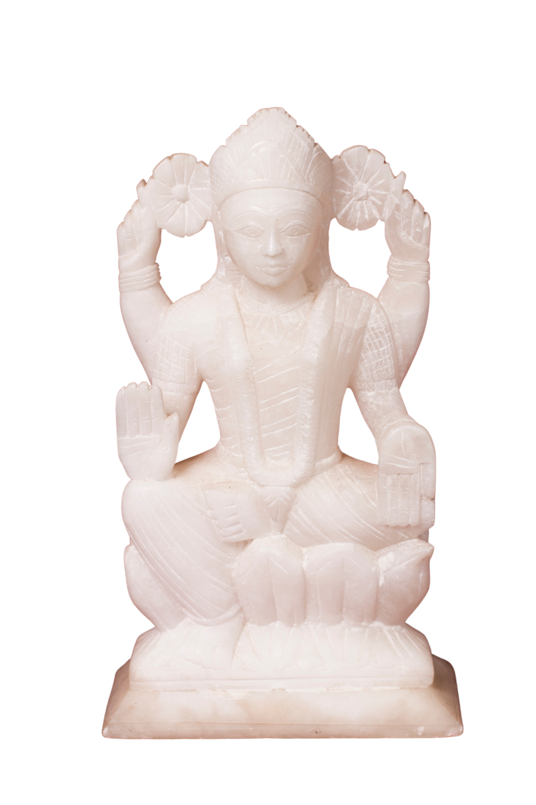 White Stone Lakshmi Goddess Statue