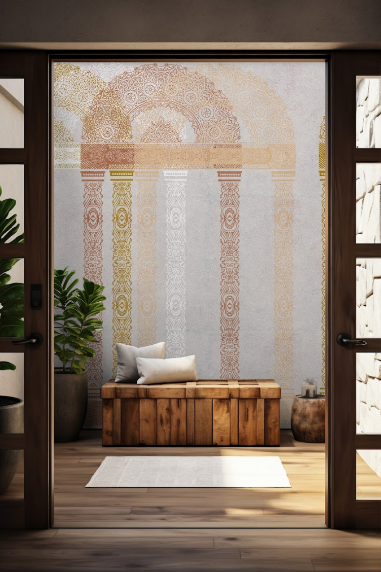 Arches of Eternity wallpaper - Customized traditional indian arch wallpaper for living rooms