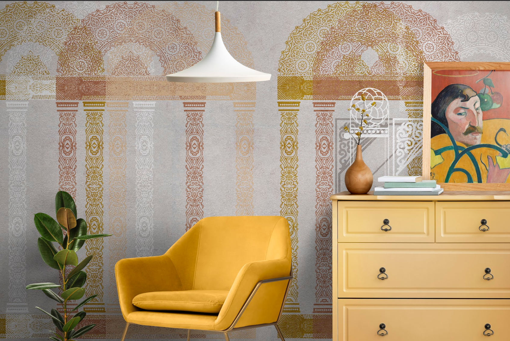 Arches of Eternity wallpaper - Customized traditional indian arch wallpaper buy now