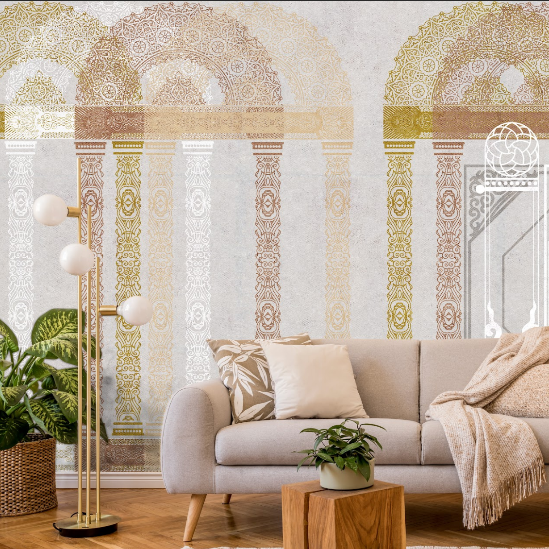 Arches of Eternity wallpaper - Customized traditional indian arch wallpaper