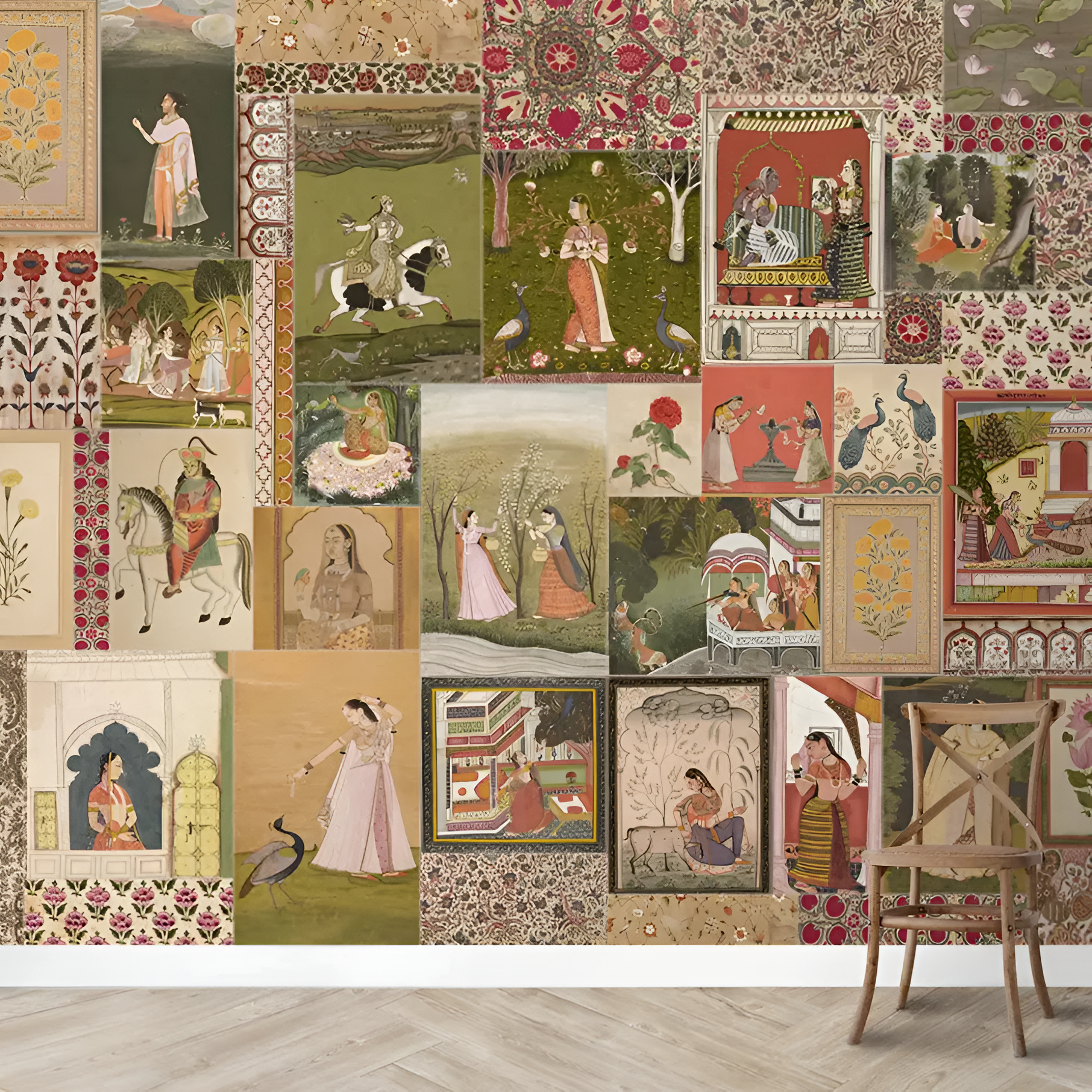Royal heritage indian art wallpaper - customized traditional wallpaper with rajasthani art