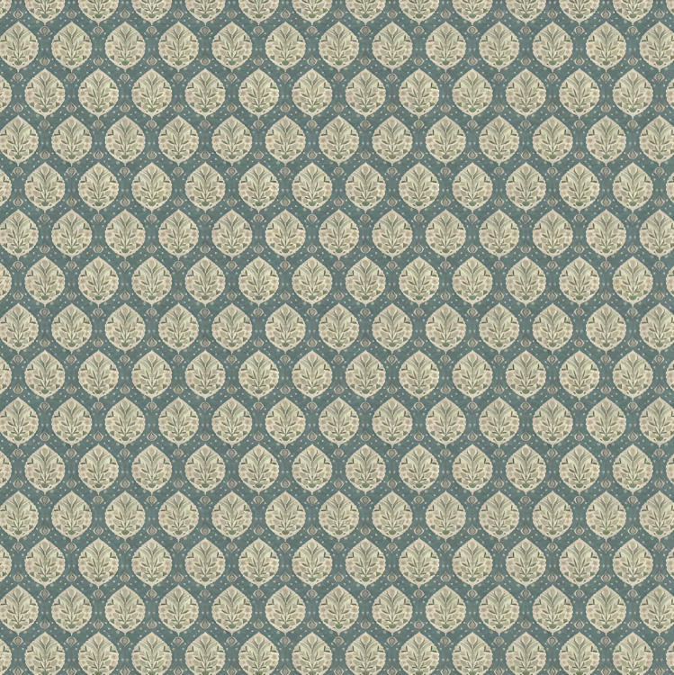 Block Elegance Gulmohar wallpaper - customized floral block print wallpaper